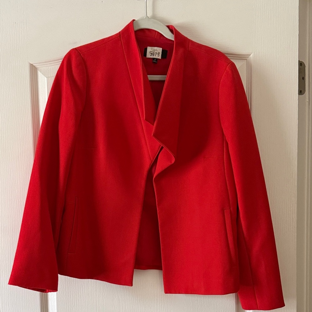 Talbots Red Open-Front Blazer